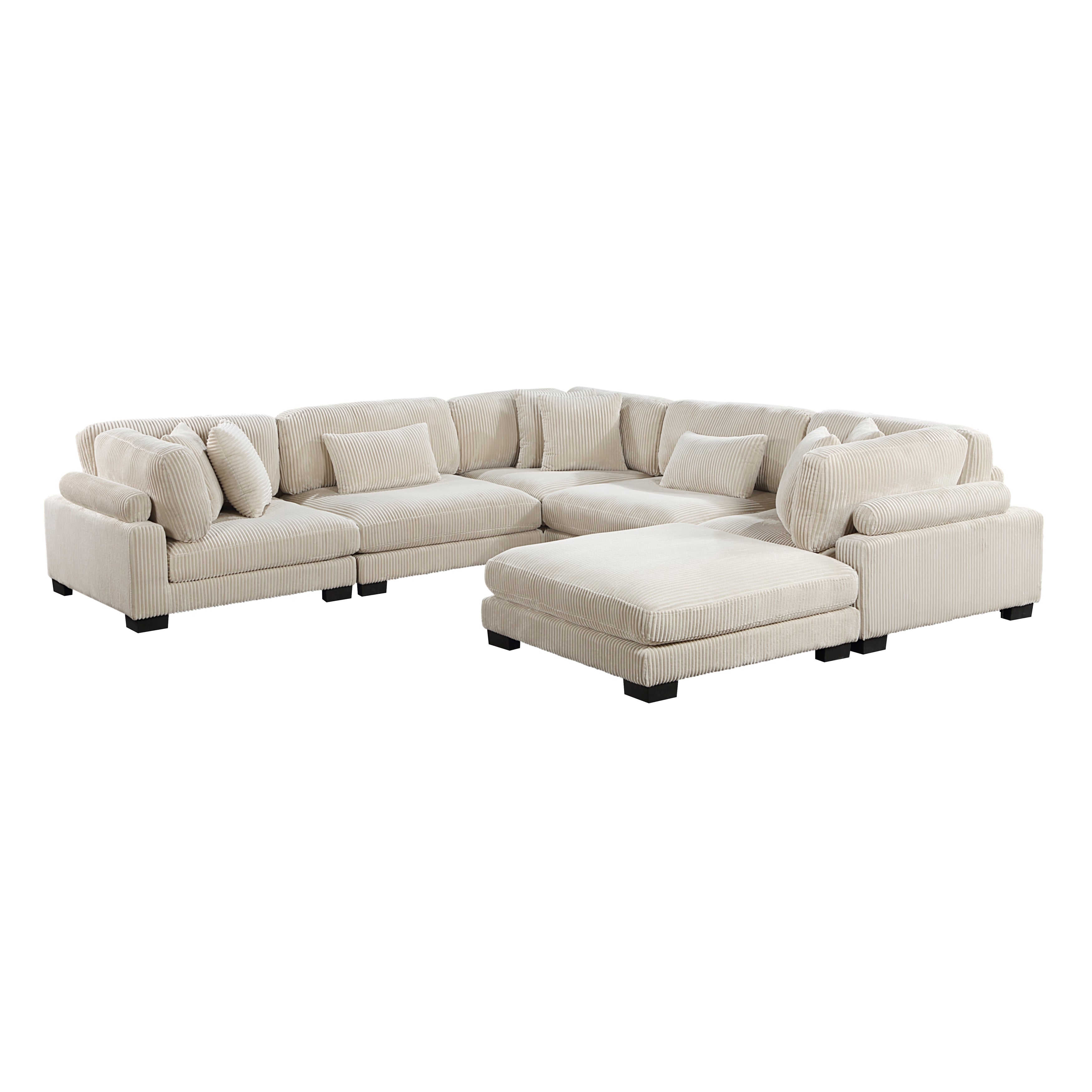 8555BE*3CR2ACOT (6)6-Piece Modular Sectional with Ottoman - 8555BE*3CR2ACOT