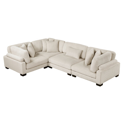 8555BE*3CRAC (4)4-Piece Modular Sectional - 8555BE*3CRAC