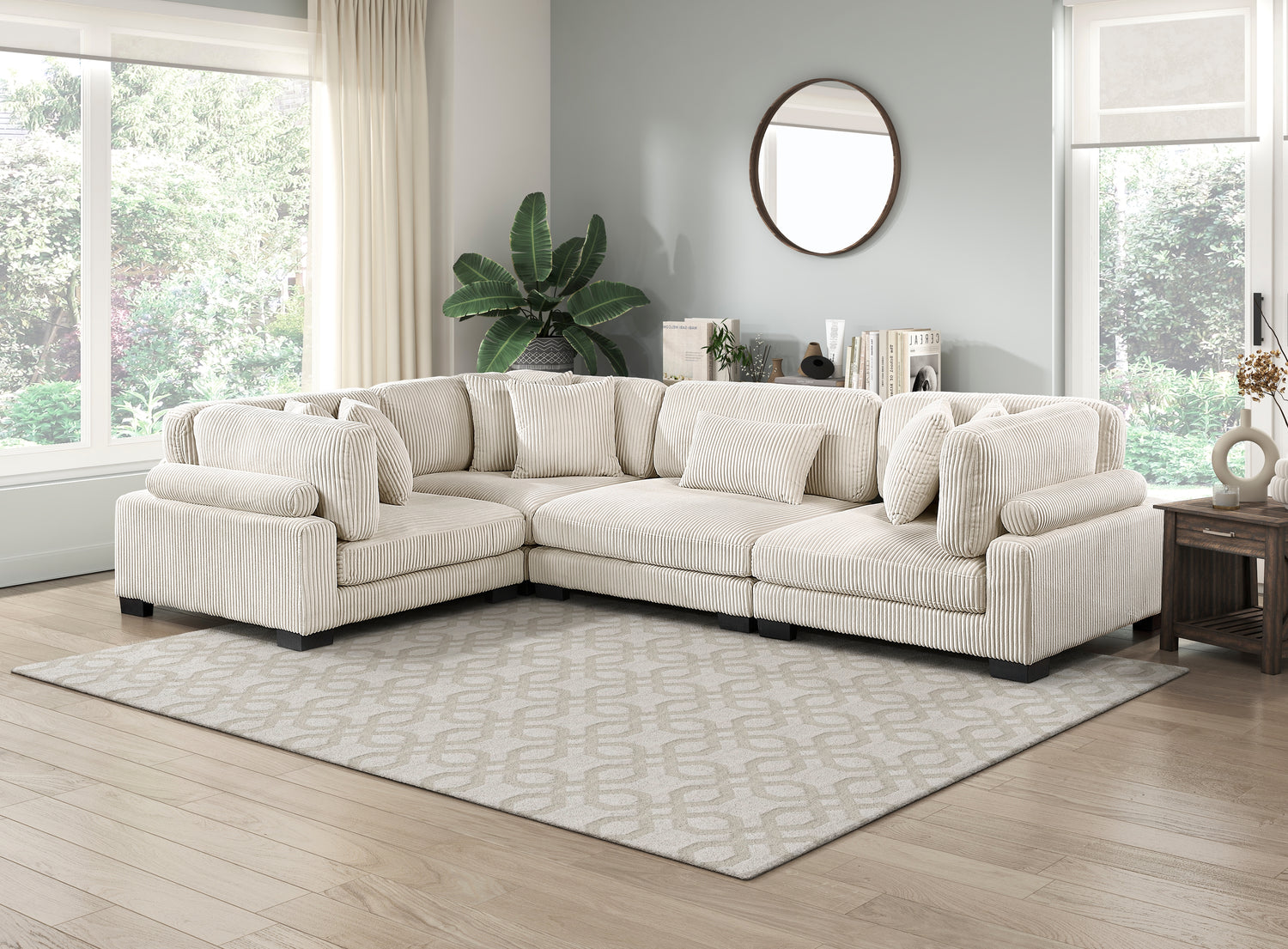 8555BE*3CRAC (4)4-Piece Modular Sectional - 8555BE*3CRAC
