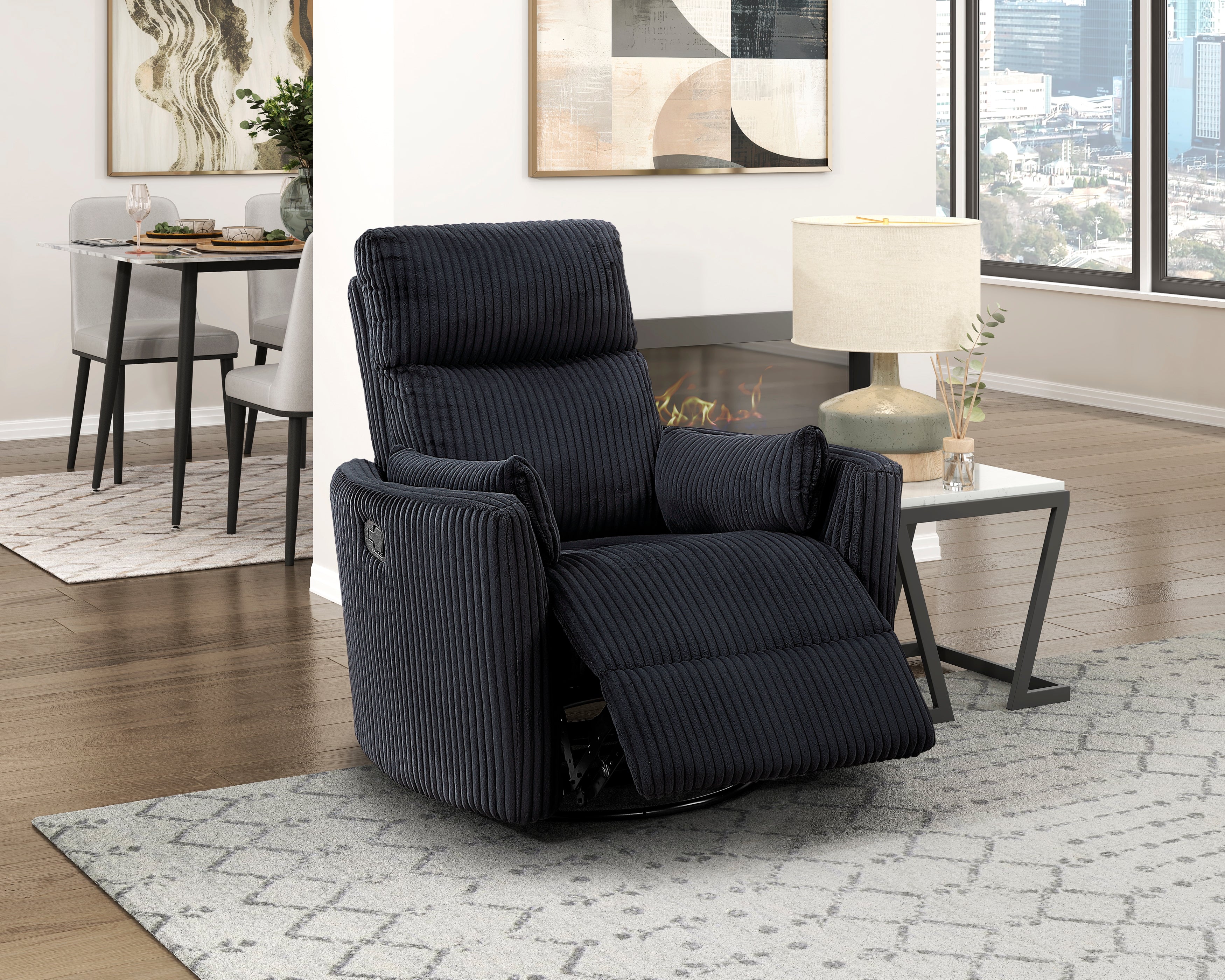 8555BK-1SW Swivel Glider Reclining Chair - 8555BK-1SW