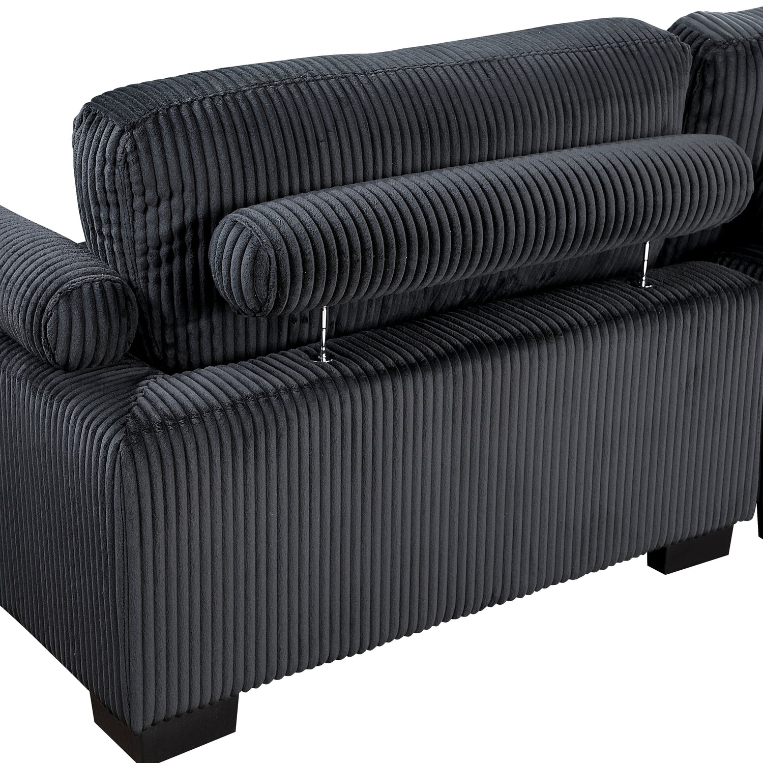 8555BK*2AC1CROT (4)4-Piece Modular Sectional with Ottoman - 8555BK*2AC1CROT