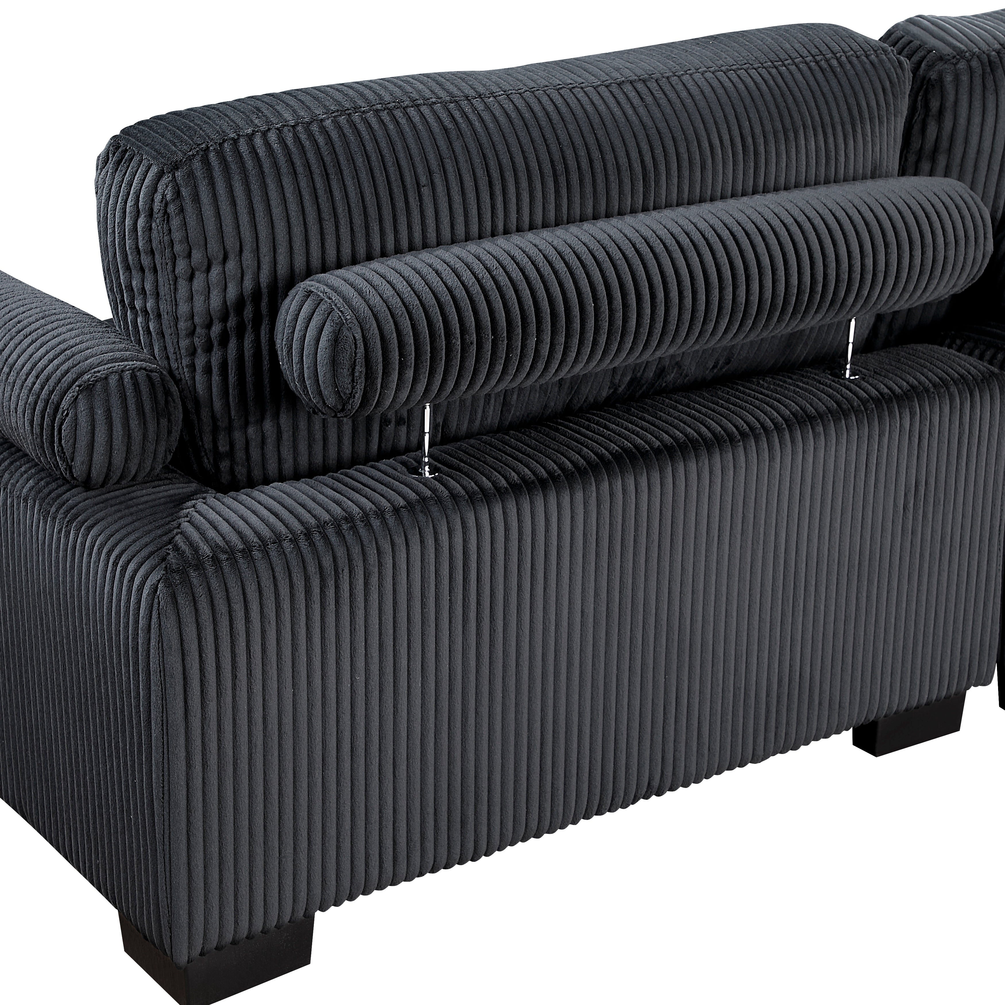 8555BK*2AC1CROT (4)4-Piece Modular Sectional with Ottoman - 8555BK*2AC1CROT
