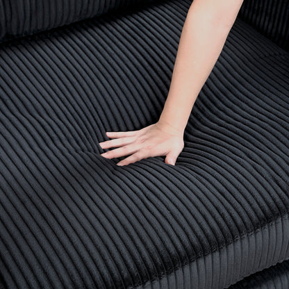 8555BK*2CR2AC2OT (6)6-Piece Modular Sectional with Ottomans - 8555BK*2CR2AC2OT