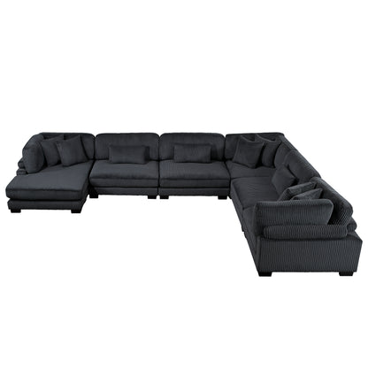 8555BK*2CR3ACVC (6)6-Piece Modular Sectional with Reversible Chaise - 8555BK*2CR3ACVC