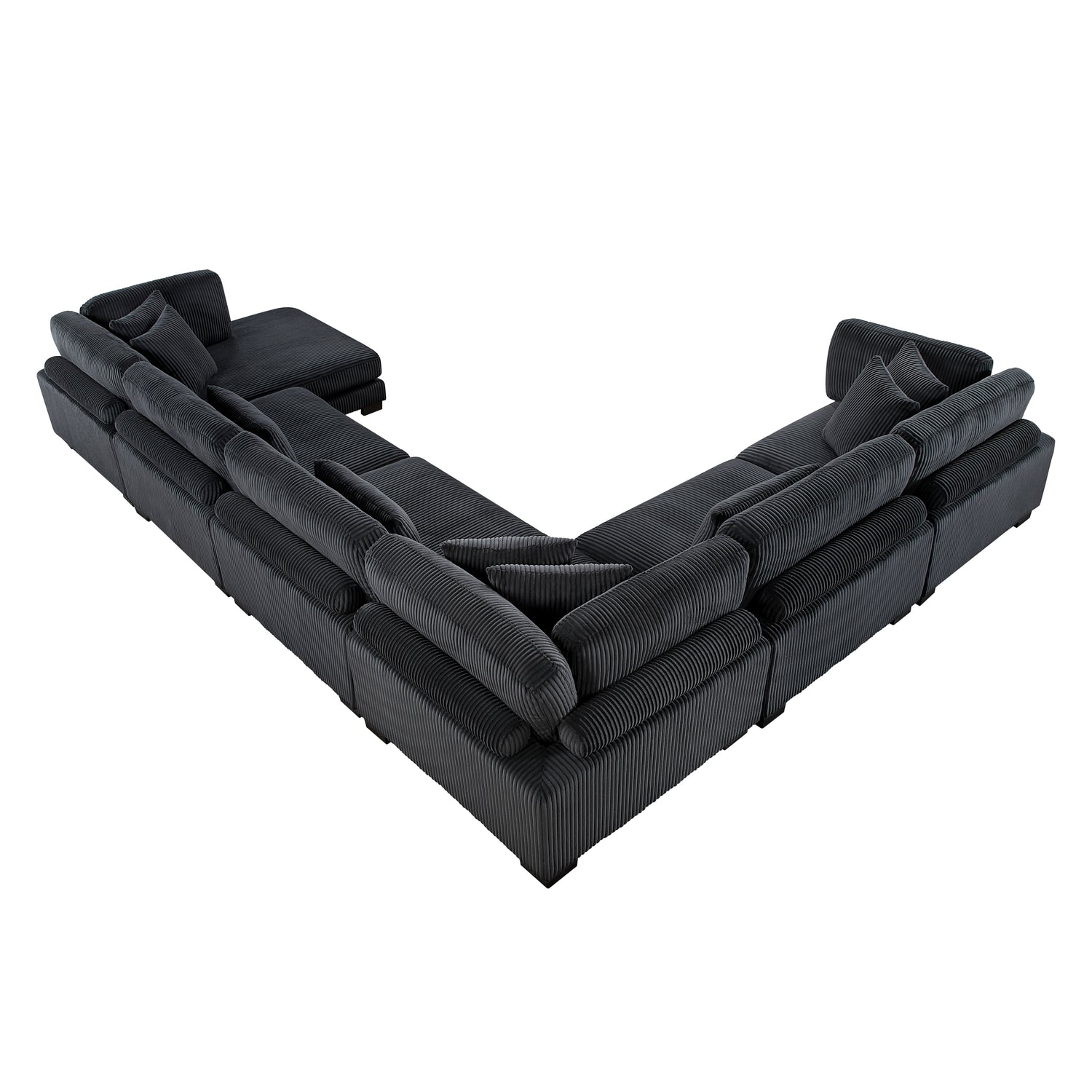 8555BK*2CR3ACVC (6)6-Piece Modular Sectional with Reversible Chaise - 8555BK*2CR3ACVC