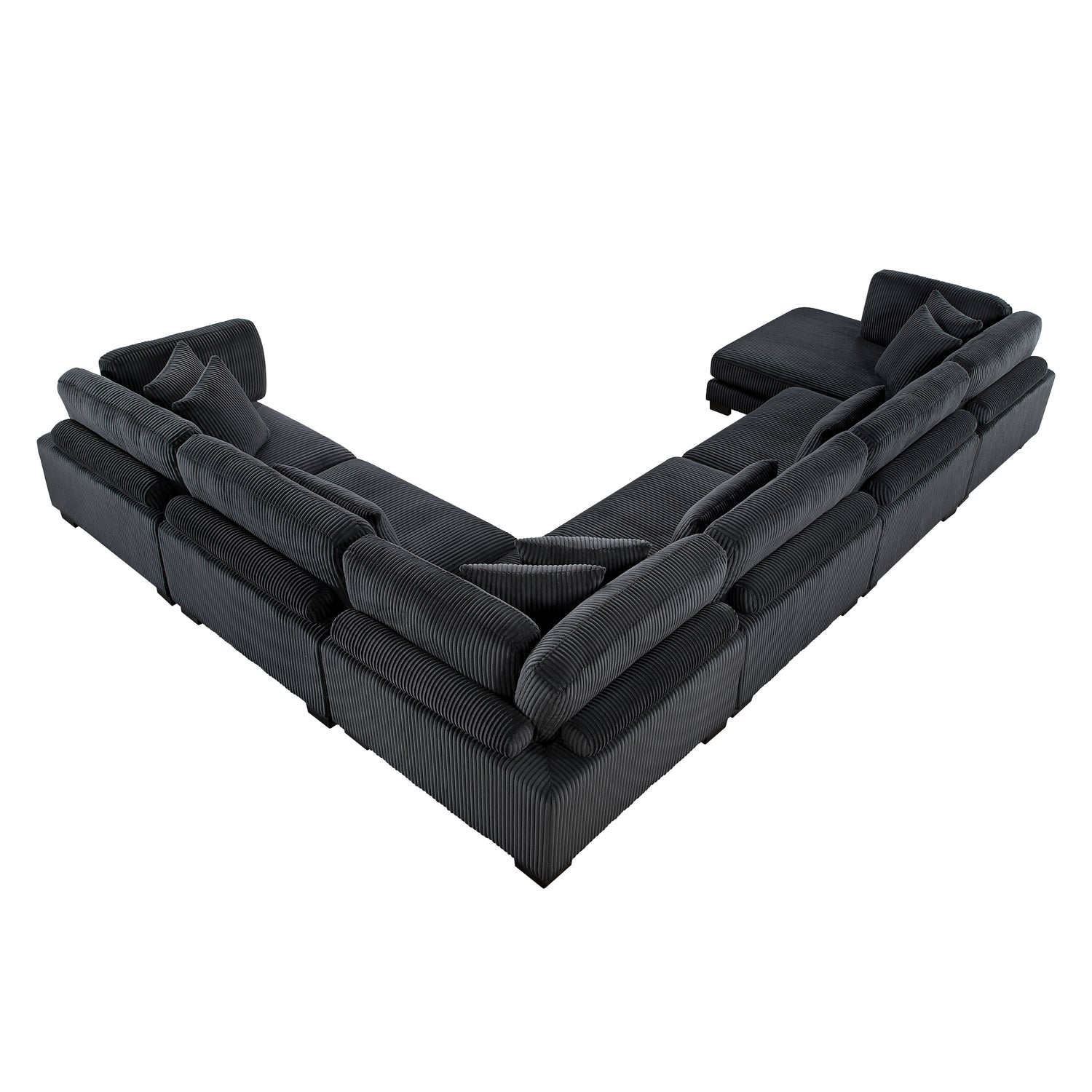 8555BK*2CR3ACVC (6)6-Piece Modular Sectional with Reversible Chaise - 8555BK*2CR3ACVC