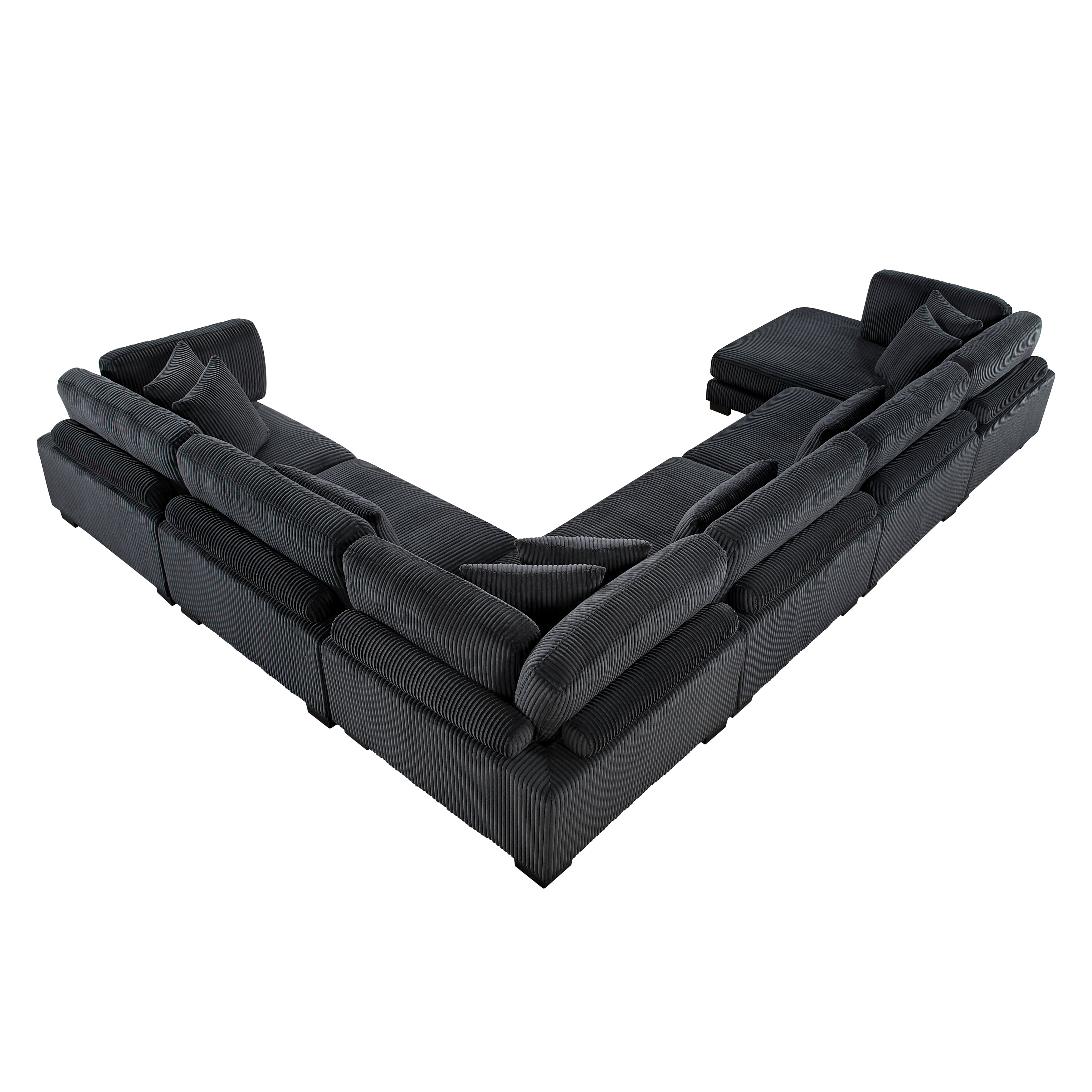 8555BK*2CR3ACVC (6)6-Piece Modular Sectional with Reversible Chaise - 8555BK*2CR3ACVC