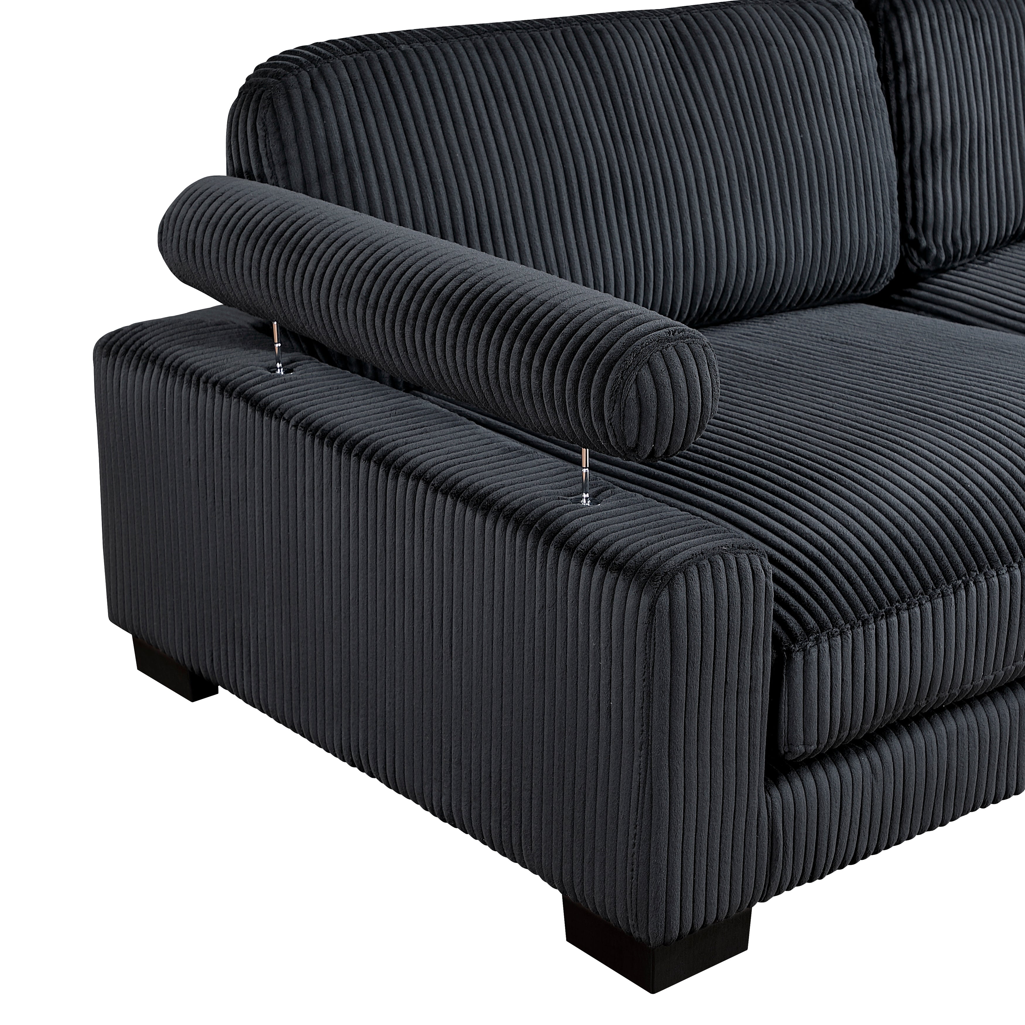 8555BK*3CR2ACOT (6)6-Piece Modular Sectional with Ottoman - 8555BK*3CR2ACOT