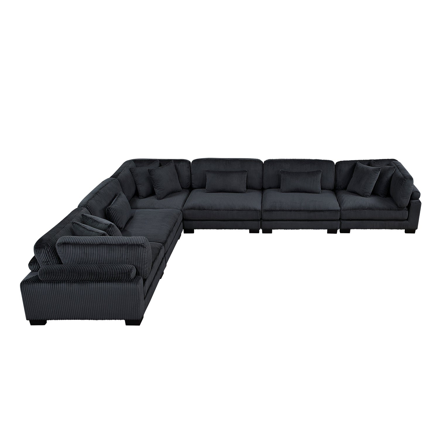 8555BK*3CR3AC (6)6-Piece Modular Sectional - 8555BK*3CR3AC