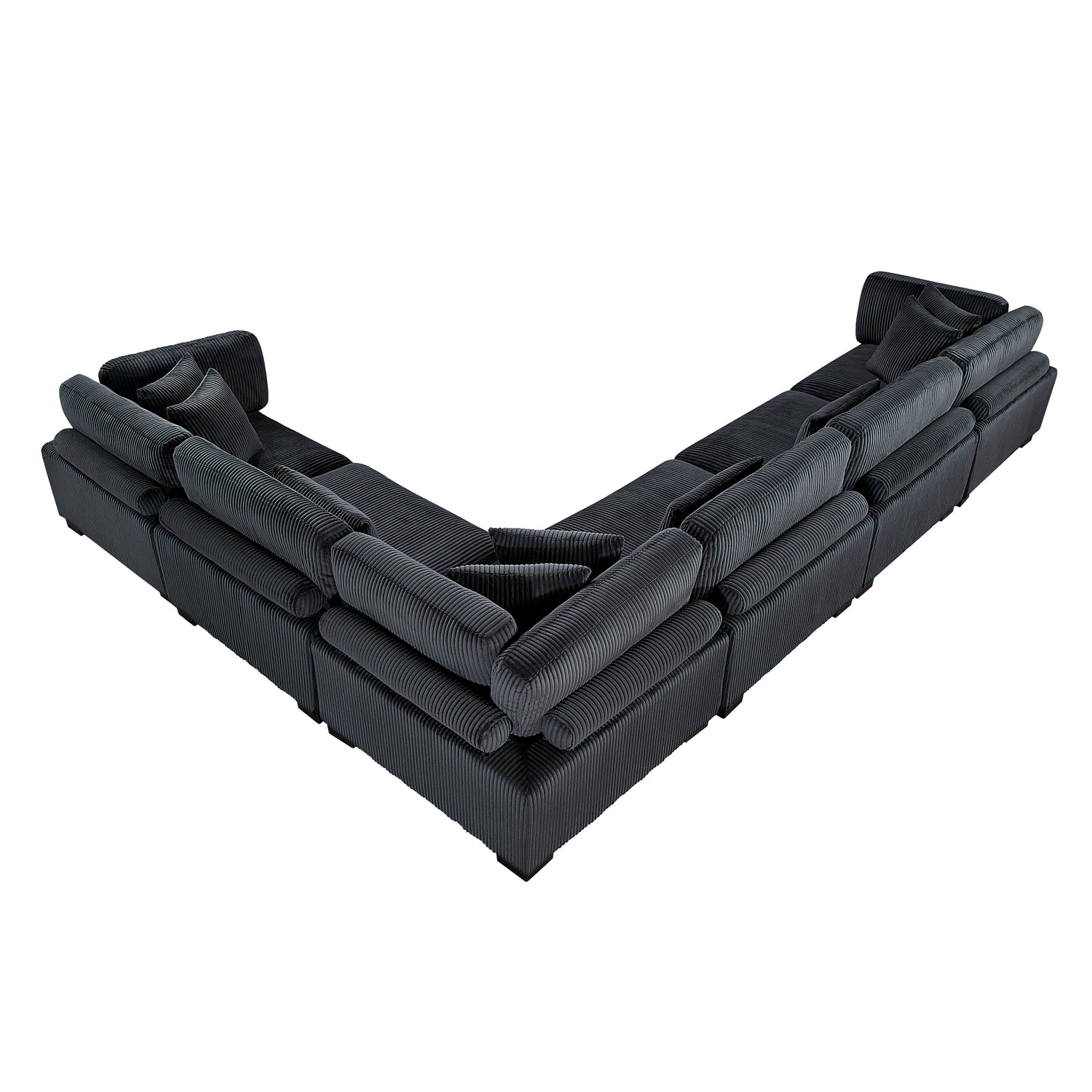 8555BK*3CR3AC (6)6-Piece Modular Sectional - 8555BK*3CR3AC