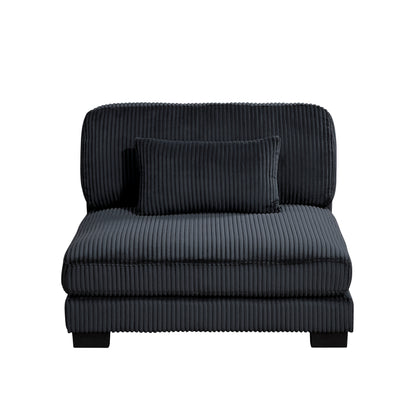 8555BK*3CRACOT (5)5-Piece Modular Sectional with Ottoman - 8555BK*3CRACOT