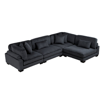 8555BK*4SC (4)4-PIECE MODULAR SECTIONAL - 8555BK*4SC