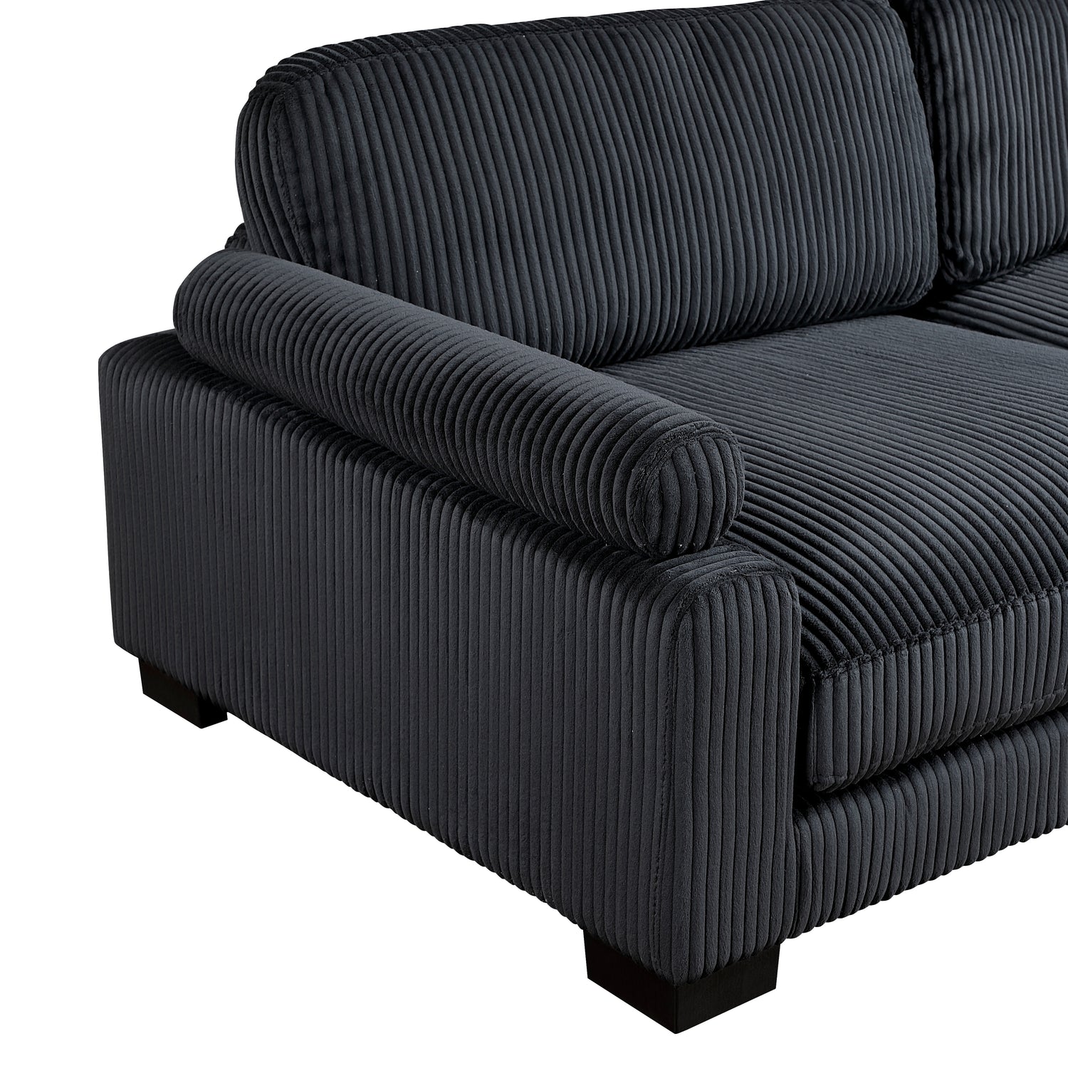 8555BK*6OT (6)6-PIECE MODULAR SECTIONAL WITH OTTOMAN - 8555BK*6OT