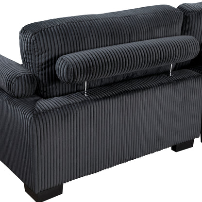 8555BK*6OT (6)6-PIECE MODULAR SECTIONAL WITH OTTOMAN - 8555BK*6OT