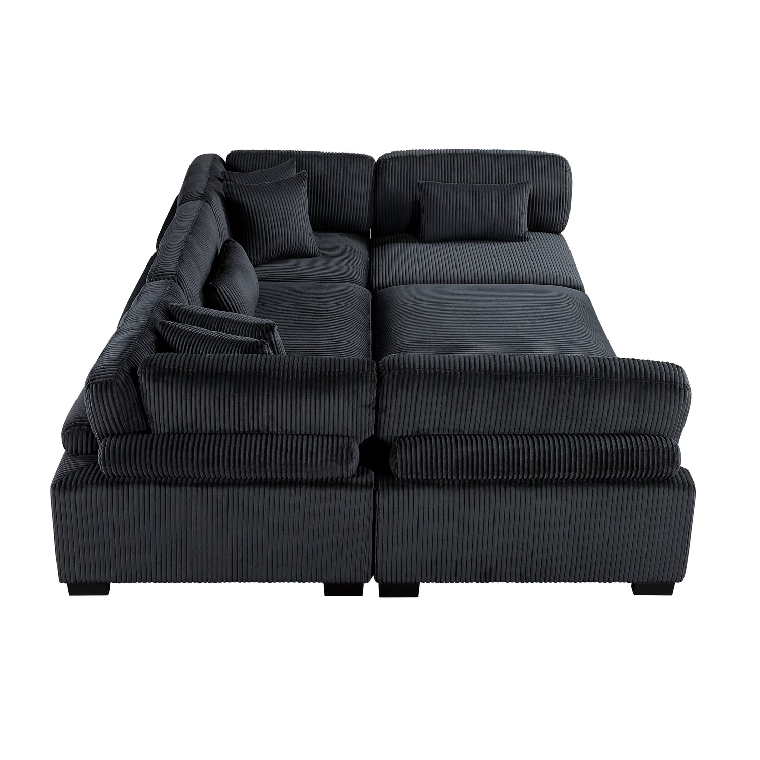 8555BK*6OT (6)6-PIECE MODULAR SECTIONAL WITH OTTOMAN - 8555BK*6OT
