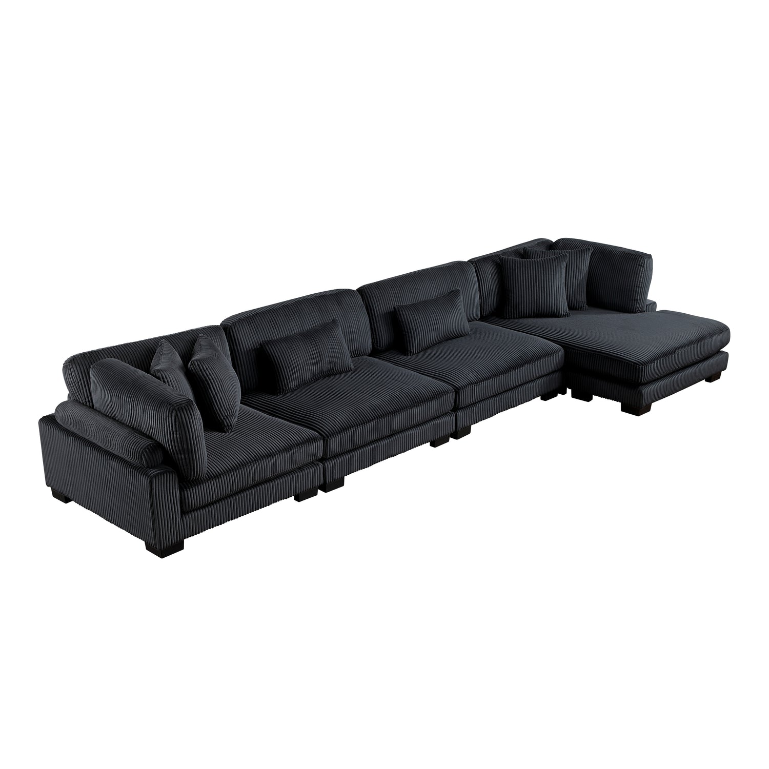 8555BK*CR2ACVC (4)4-Piece Modular Sectional with Reversible Chaise - 8555BK*CR2ACVC