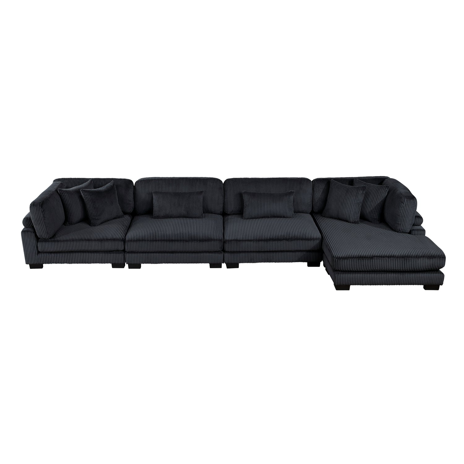8555BK*CR2ACVC (4)4-Piece Modular Sectional with Reversible Chaise - 8555BK*CR2ACVC