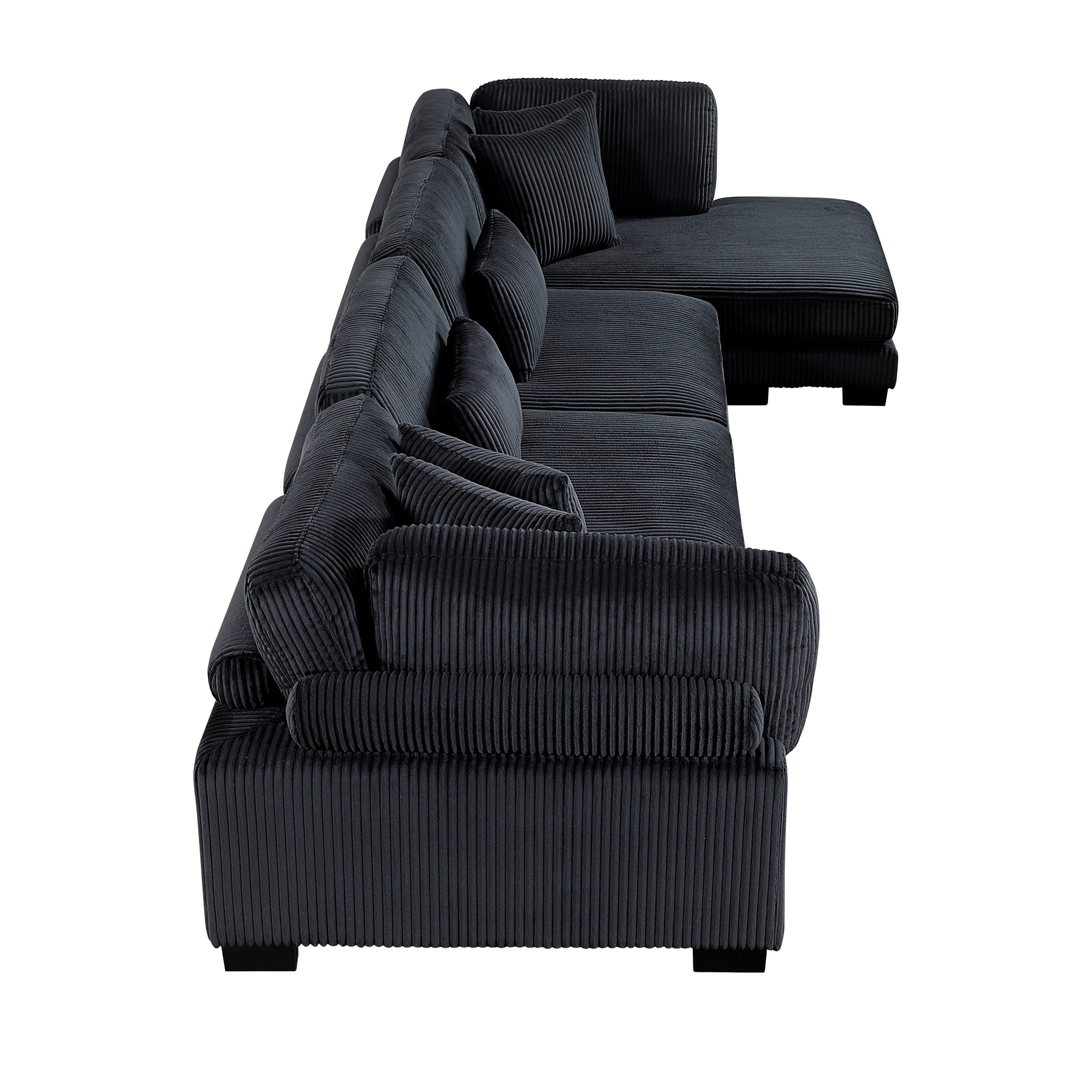 8555BK*CR2ACVC (4)4-Piece Modular Sectional with Reversible Chaise - 8555BK*CR2ACVC