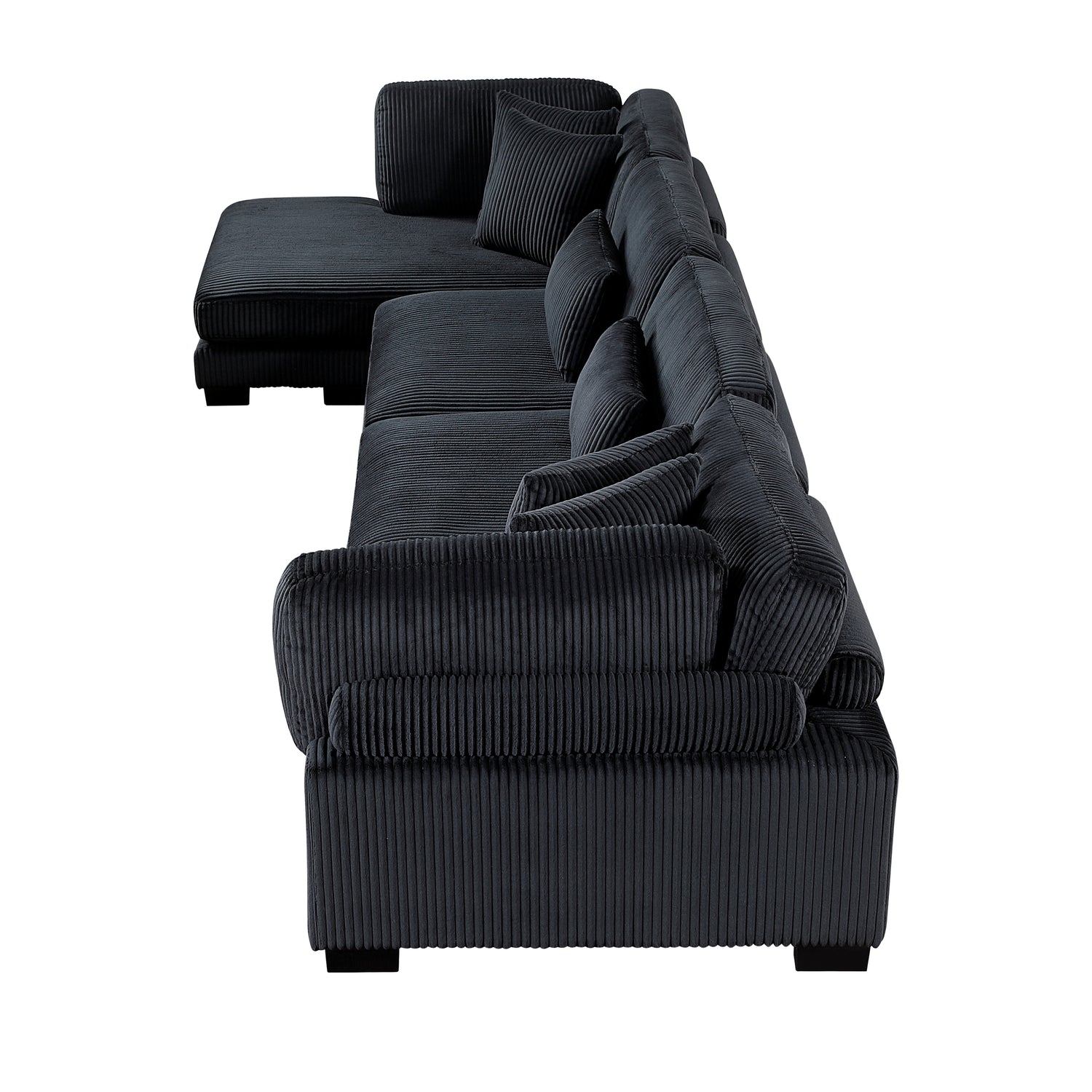 8555BK*CR2ACVC (4)4-Piece Modular Sectional with Reversible Chaise - 8555BK*CR2ACVC