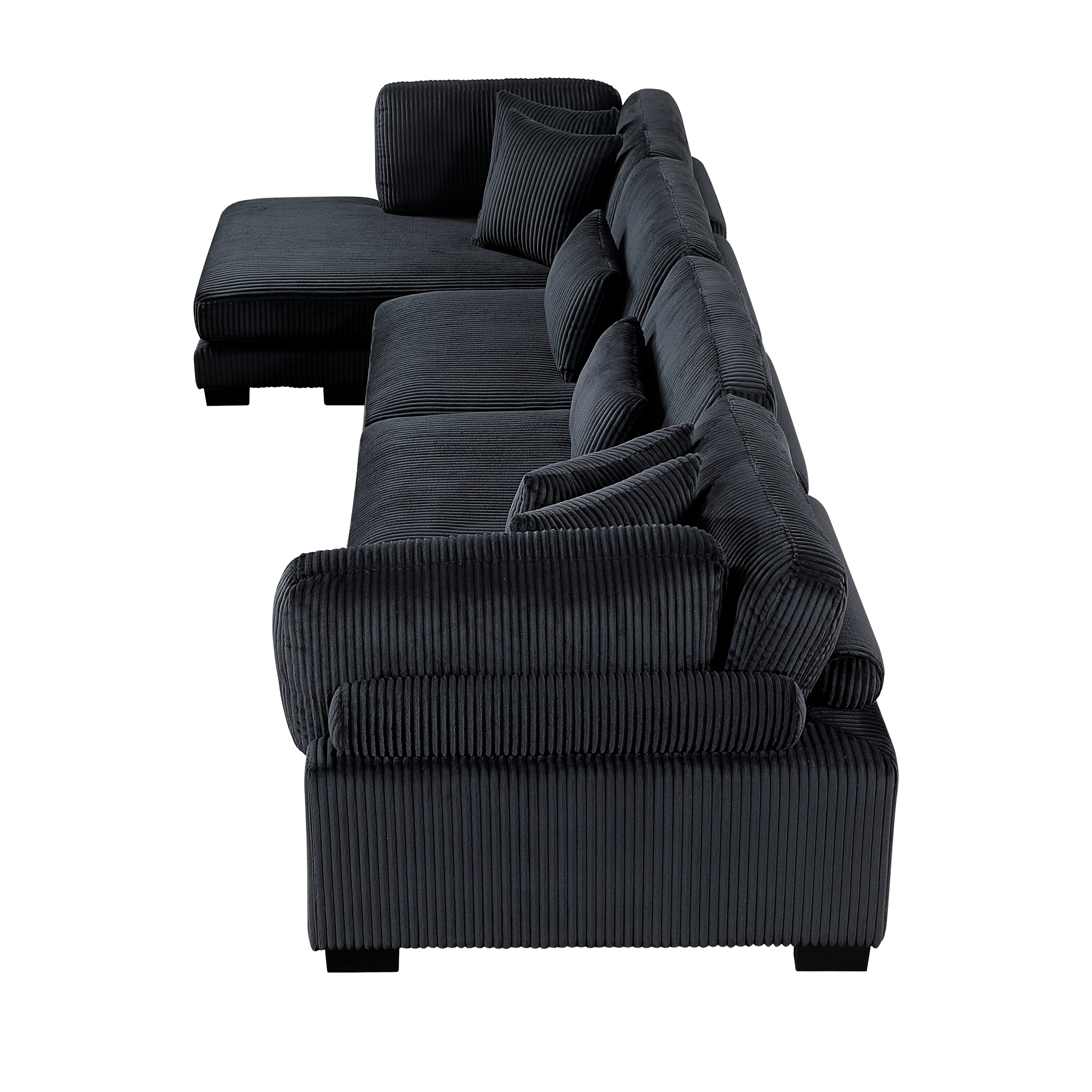8555BK*CR2ACVC (4)4-Piece Modular Sectional with Reversible Chaise - 8555BK*CR2ACVC