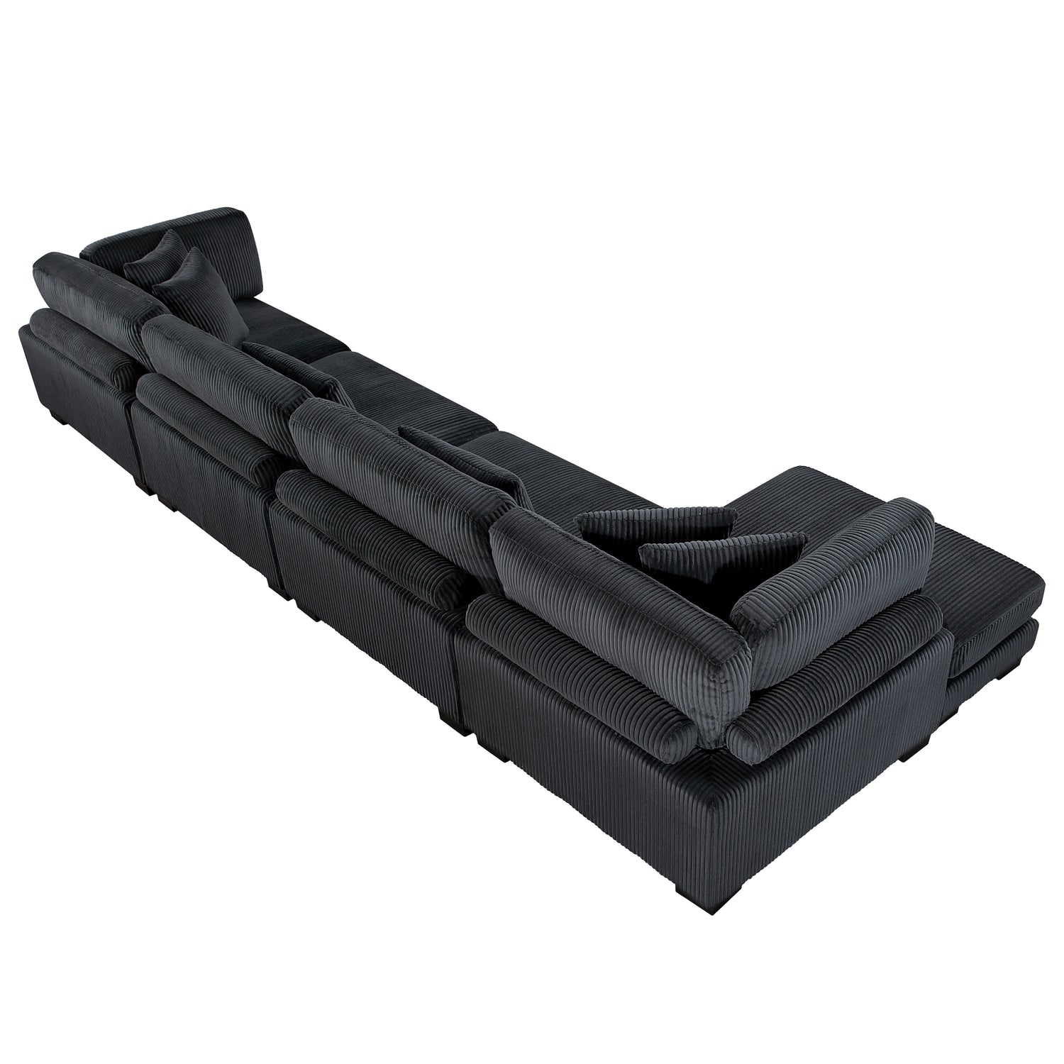 8555BK*CR2ACVC (4)4-Piece Modular Sectional with Reversible Chaise - 8555BK*CR2ACVC