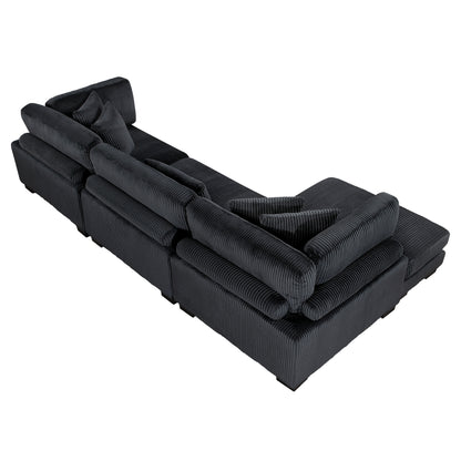 8555BK*CRACVC (3)3-Piece Modular Sectional with Reversible Chaise - 8555BK*CRACVC