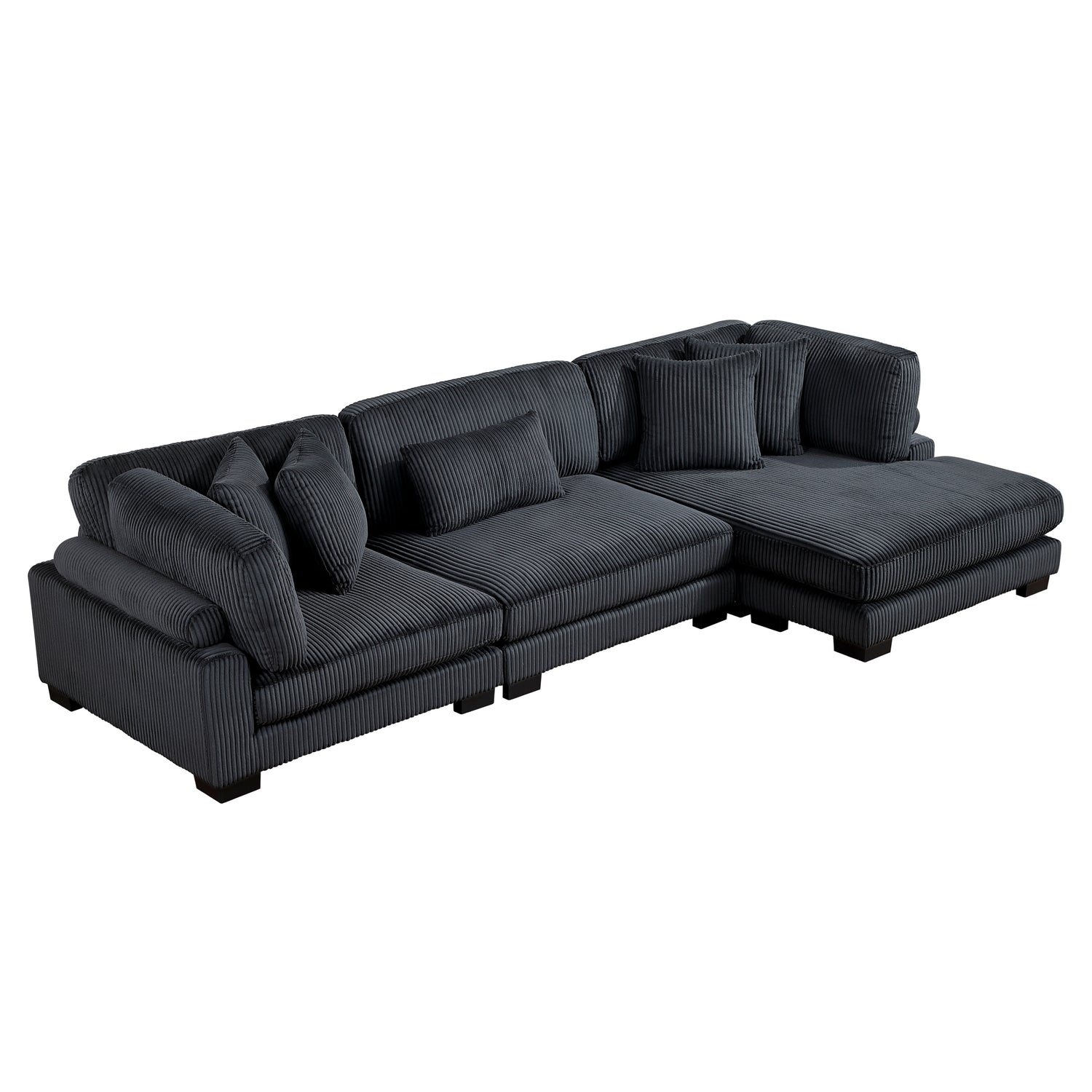8555BK*CRACVC (3)3-Piece Modular Sectional with Reversible Chaise - 8555BK*CRACVC