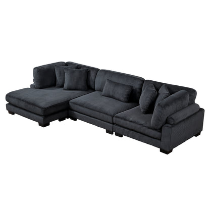 8555BK*CRACVC (3)3-Piece Modular Sectional with Reversible Chaise - 8555BK*CRACVC
