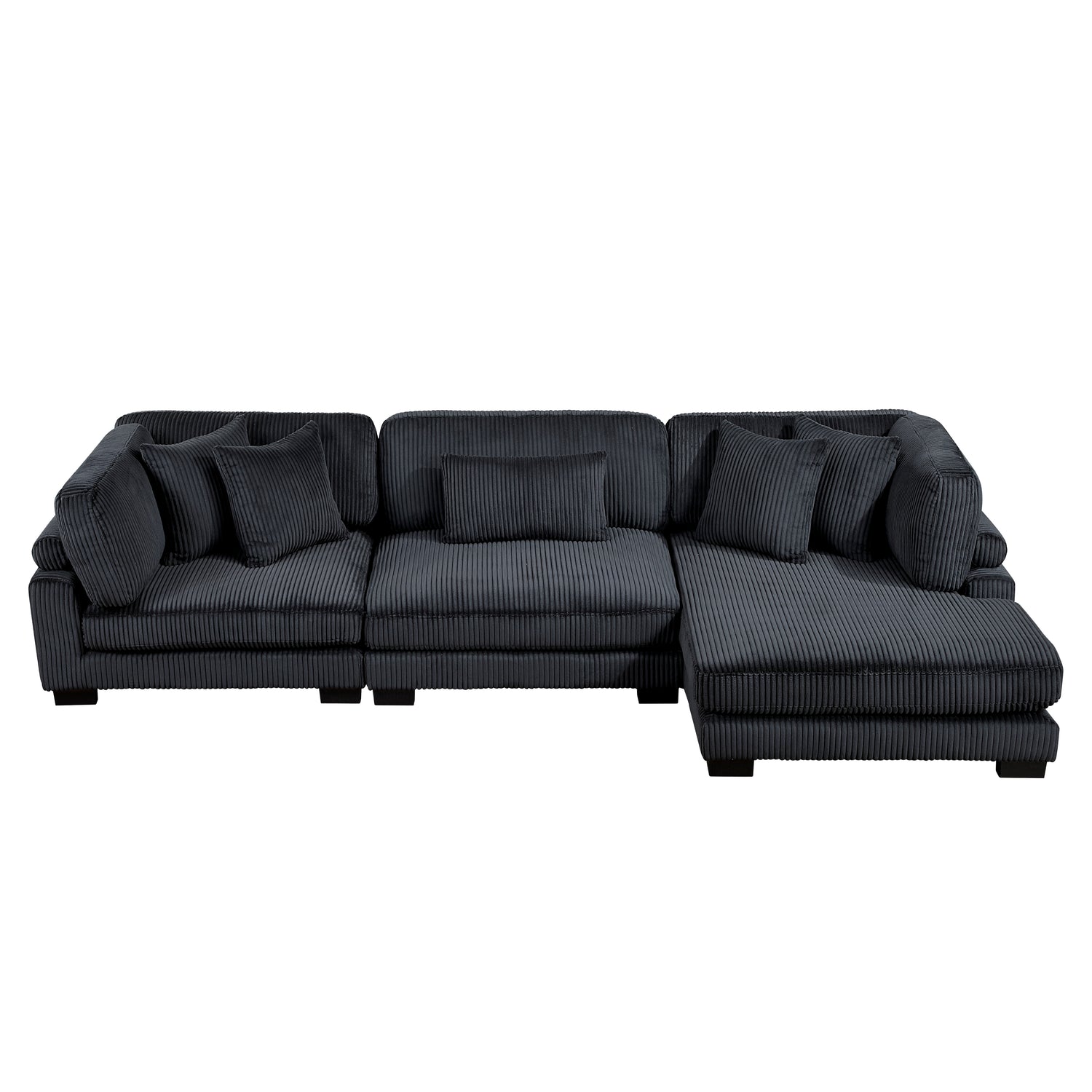 8555BK*CRACVC (3)3-Piece Modular Sectional with Reversible Chaise - 8555BK*CRACVC