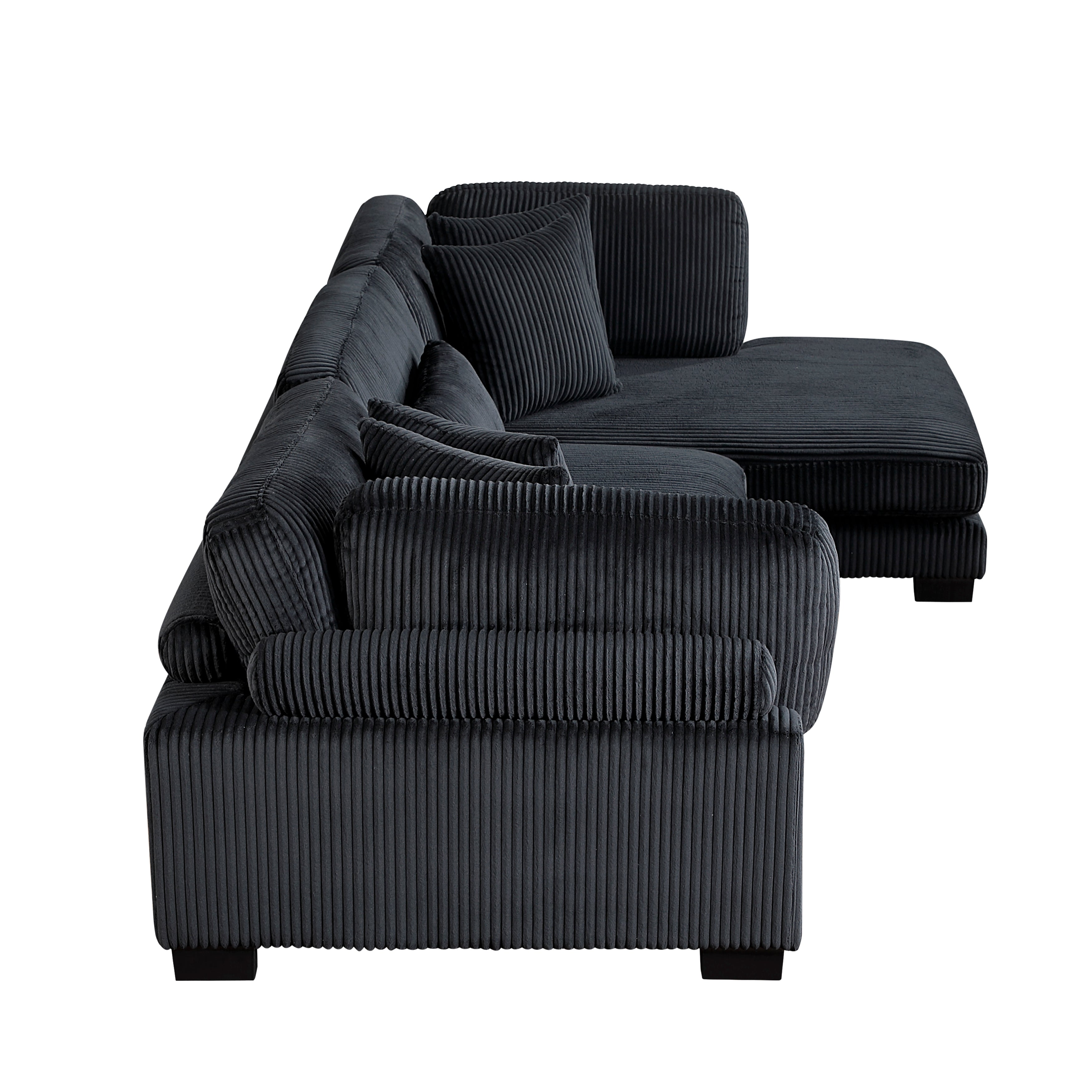 8555BK*CRACVC (3)3-Piece Modular Sectional with Reversible Chaise - 8555BK*CRACVC