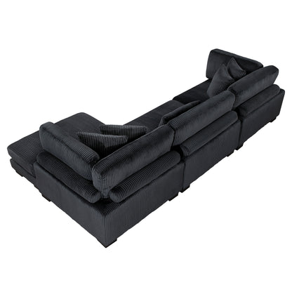 8555BK*CRACVC (3)3-Piece Modular Sectional with Reversible Chaise - 8555BK*CRACVC