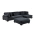 8555BK*CRACVCOT (4)4-Piece Modular Sectional with Reversible Chaise and Ottoman - 8555BK*CRACVCOT