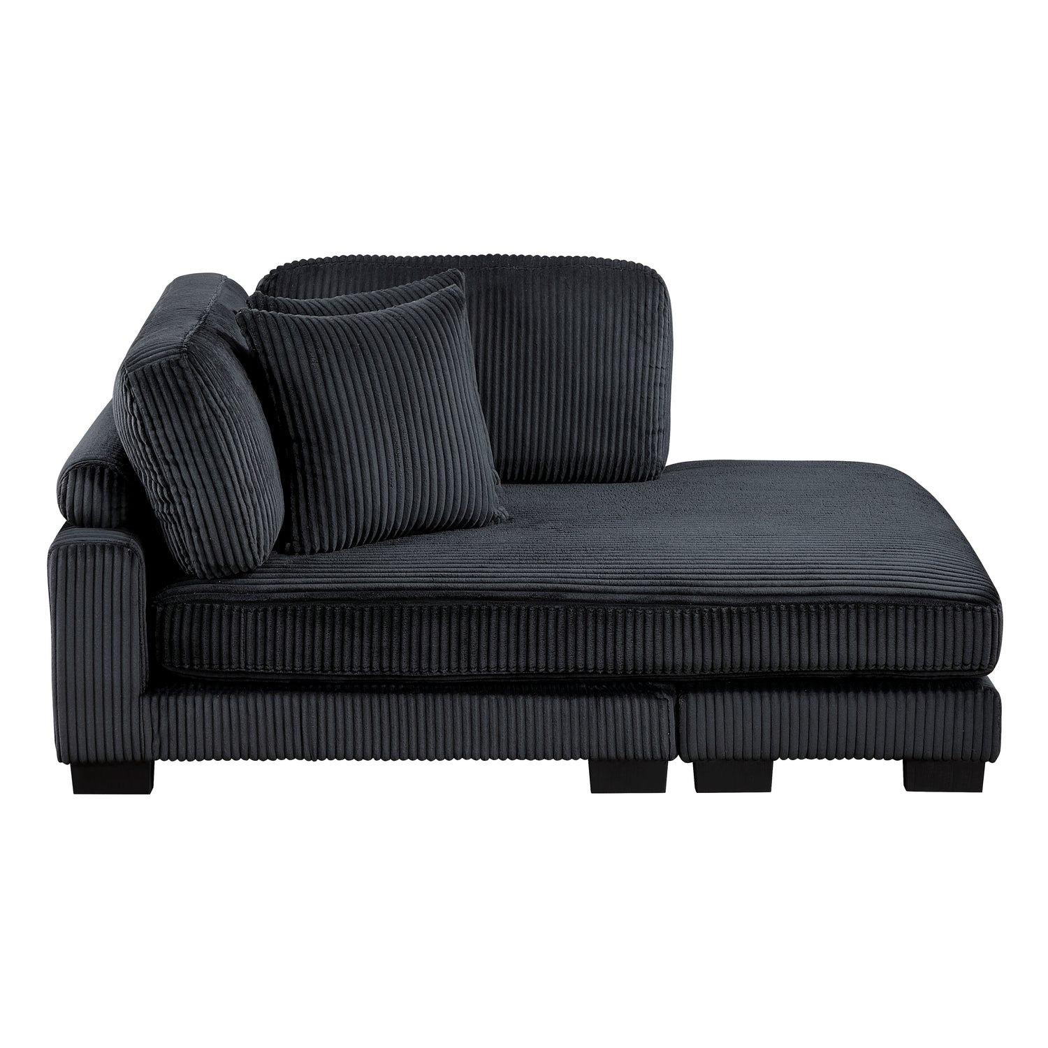 8555BK*CRACVCOT (4)4-Piece Modular Sectional with Reversible Chaise and Ottoman - 8555BK*CRACVCOT