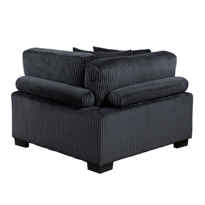 8555BK*CRACVCOT (4)4-Piece Modular Sectional with Reversible Chaise and Ottoman - 8555BK*CRACVCOT