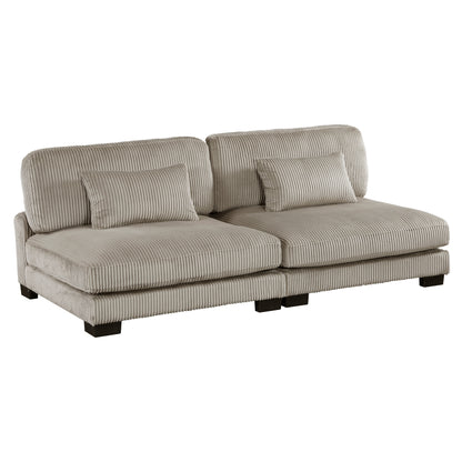 8555GB*2AC2VC (4)4-Piece Modular Sectional with Reversible Chaise - 8555GB*2AC2VC