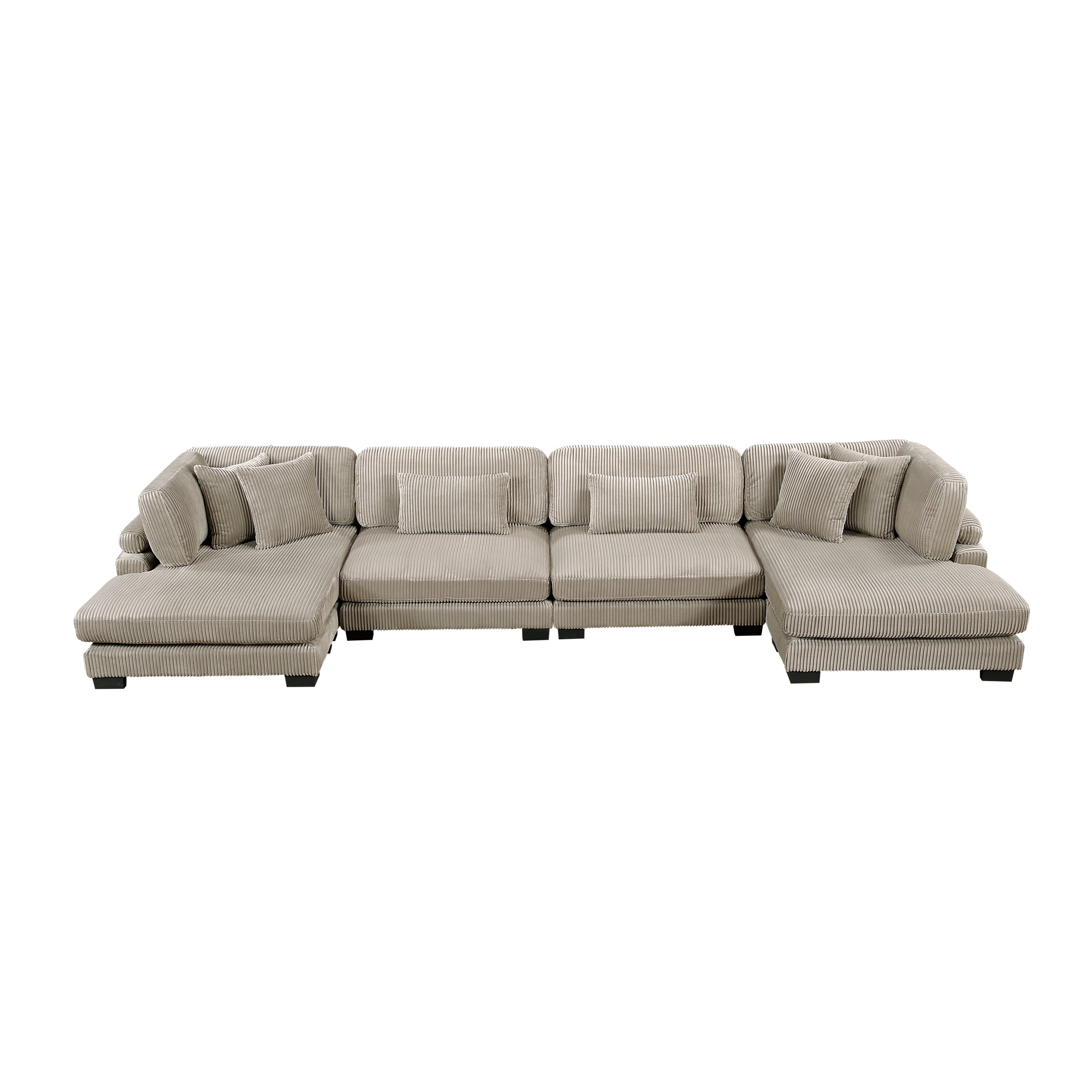 8555GB*2AC2VC (4)4-Piece Modular Sectional with Reversible Chaise - 8555GB*2AC2VC