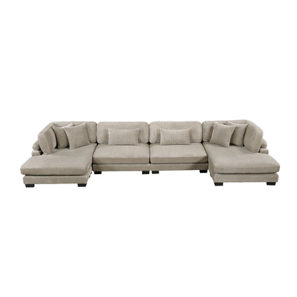 8555GB*2AC2VC (4)4-Piece Modular Sectional with Reversible Chaise - 8555GB*2AC2VC