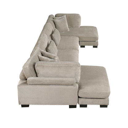 8555GB*2AC2VC (4)4-Piece Modular Sectional with Reversible Chaise - 8555GB*2AC2VC