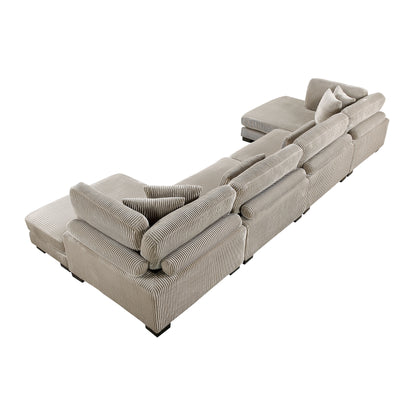8555GB*2AC2VC (4)4-Piece Modular Sectional with Reversible Chaise - 8555GB*2AC2VC