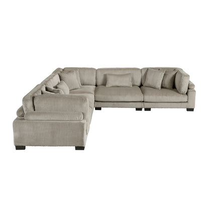 8555GB*2AC3CR (5)5-Piece Modular Sectional - 8555GB*2AC3CR
