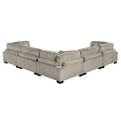 8555GB*2AC3CR (5)5-Piece Modular Sectional - 8555GB*2AC3CR