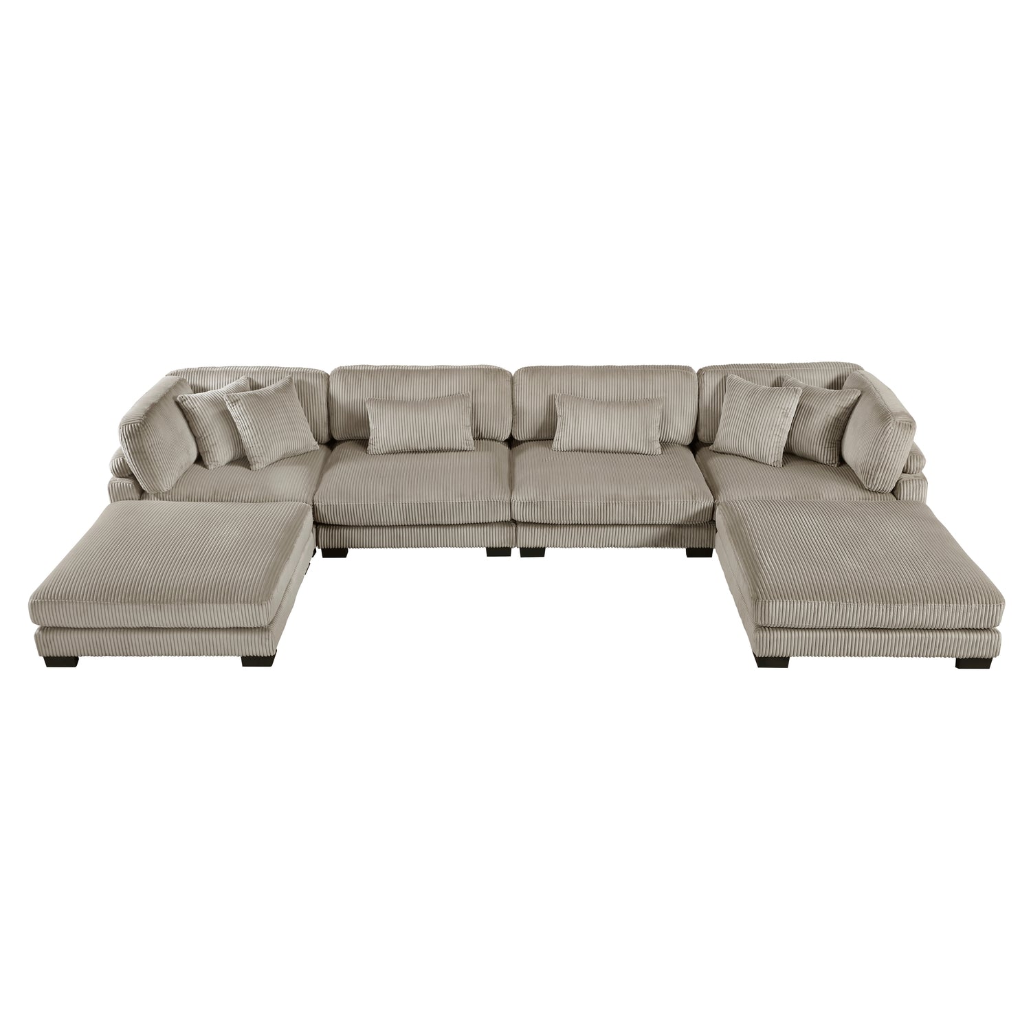 8555GB*2CR2AC2OT (6)6-Piece Modular Sectional with Ottomans - 8555GB*2CR2AC2OT