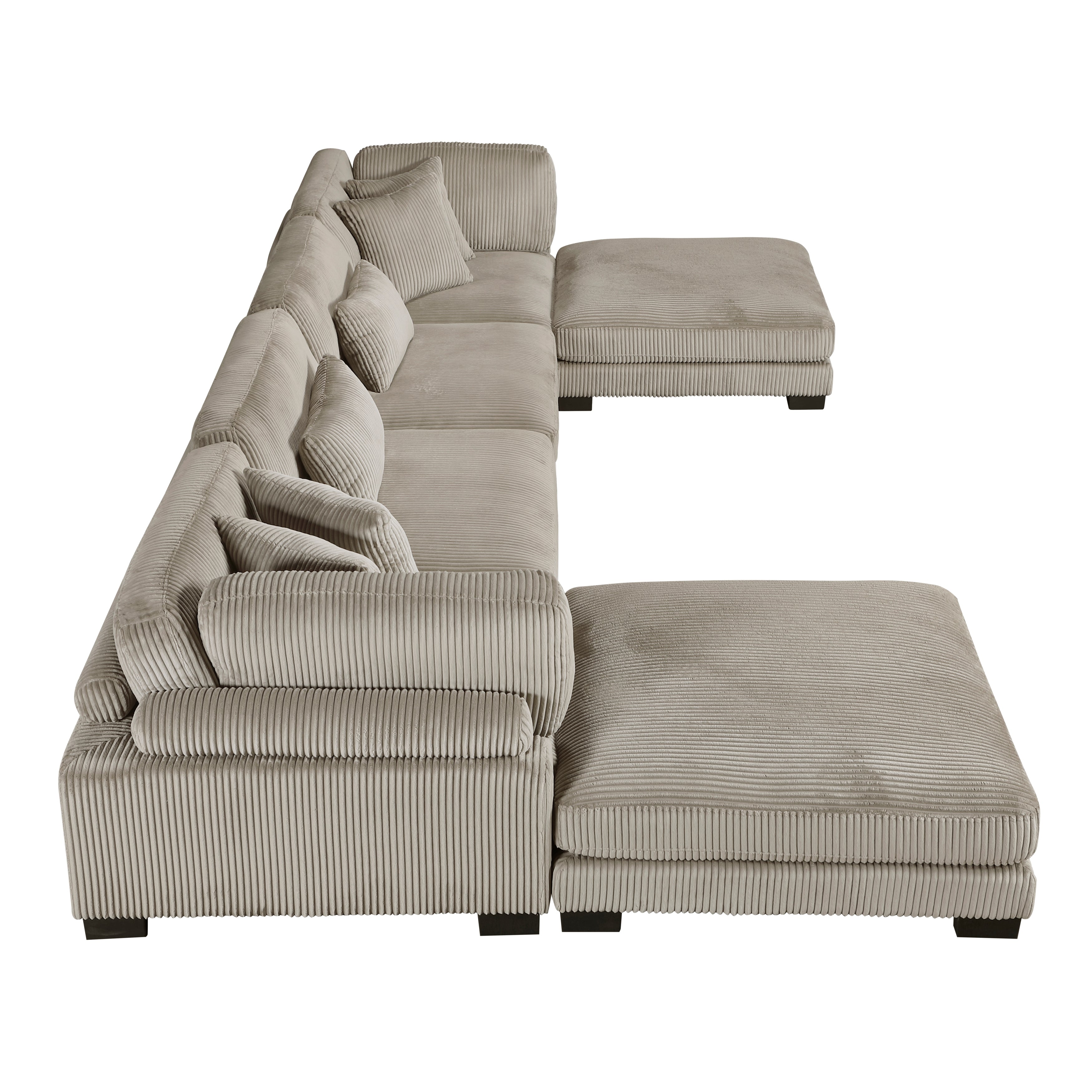 8555GB*2CR2AC2OT (6)6-Piece Modular Sectional with Ottomans - 8555GB*2CR2AC2OT