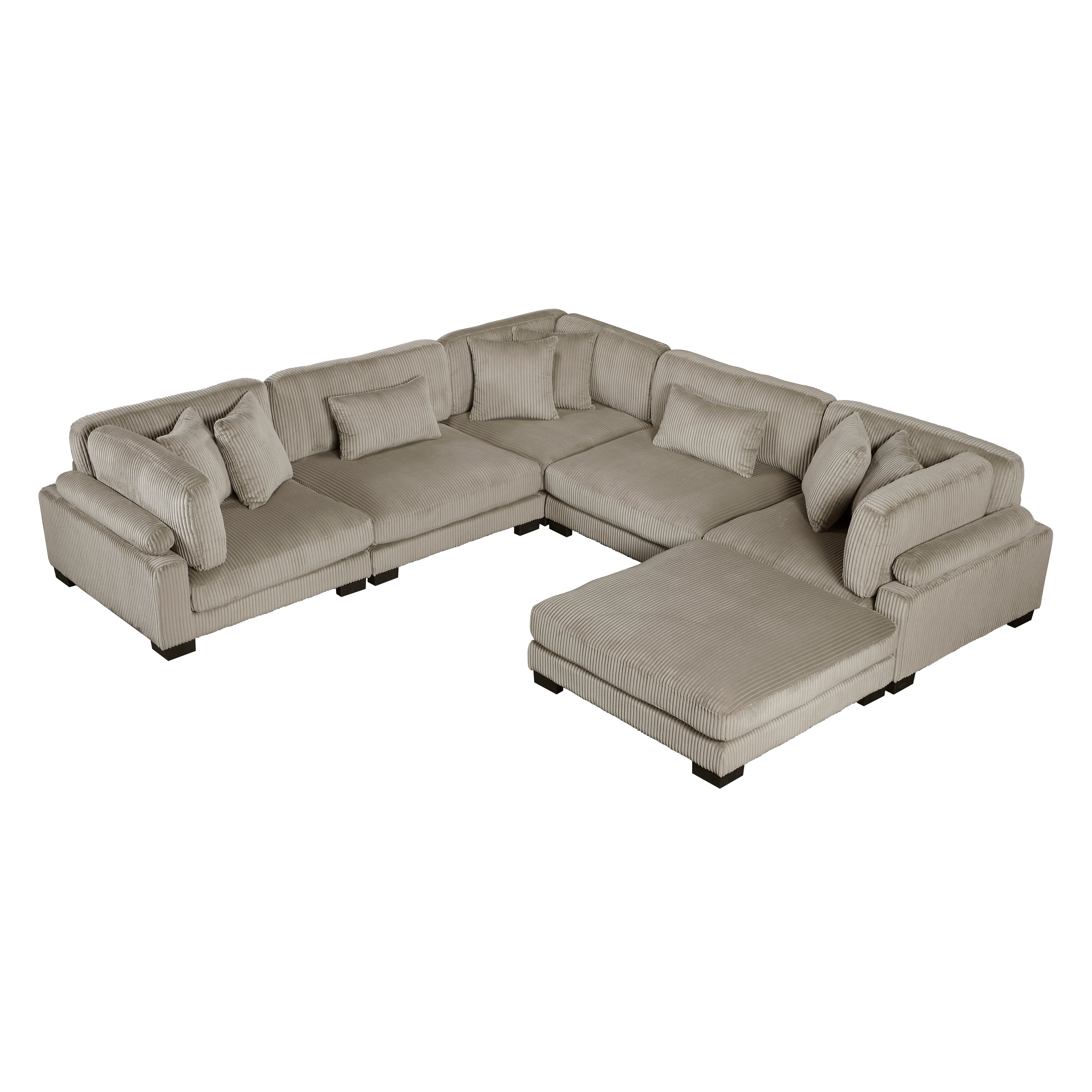 8555GB*3CR2ACOT (6)6-Piece Modular Sectional with Ottoman - 8555GB*3CR2ACOT