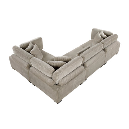 8555GB*3CRAC (4)4-Piece Modular Sectional - 8555GB*3CRAC