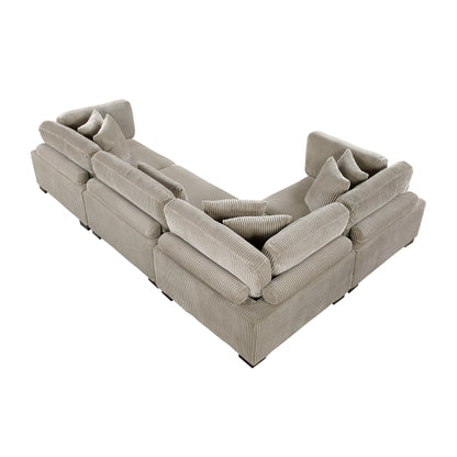 8555GB*3CRAC (4)4-Piece Modular Sectional - 8555GB*3CRAC