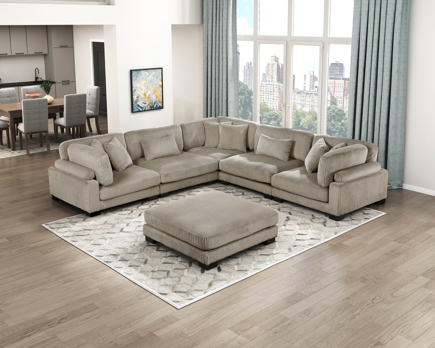 8555GB-4 Ottoman - 8555GB-4