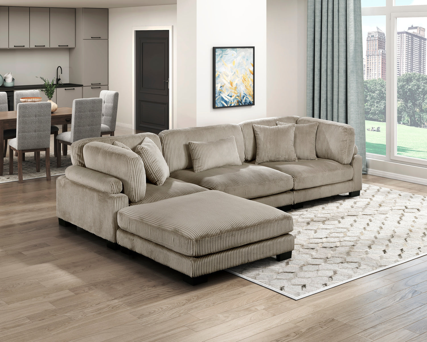 8555GB-4 Ottoman - 8555GB-4