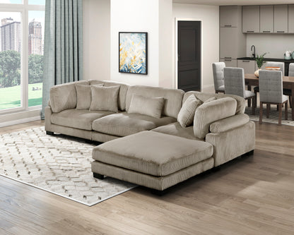8555GB*4OT (4)4-Piece Modular Sectional with Ottoman - 8555GB*4OT