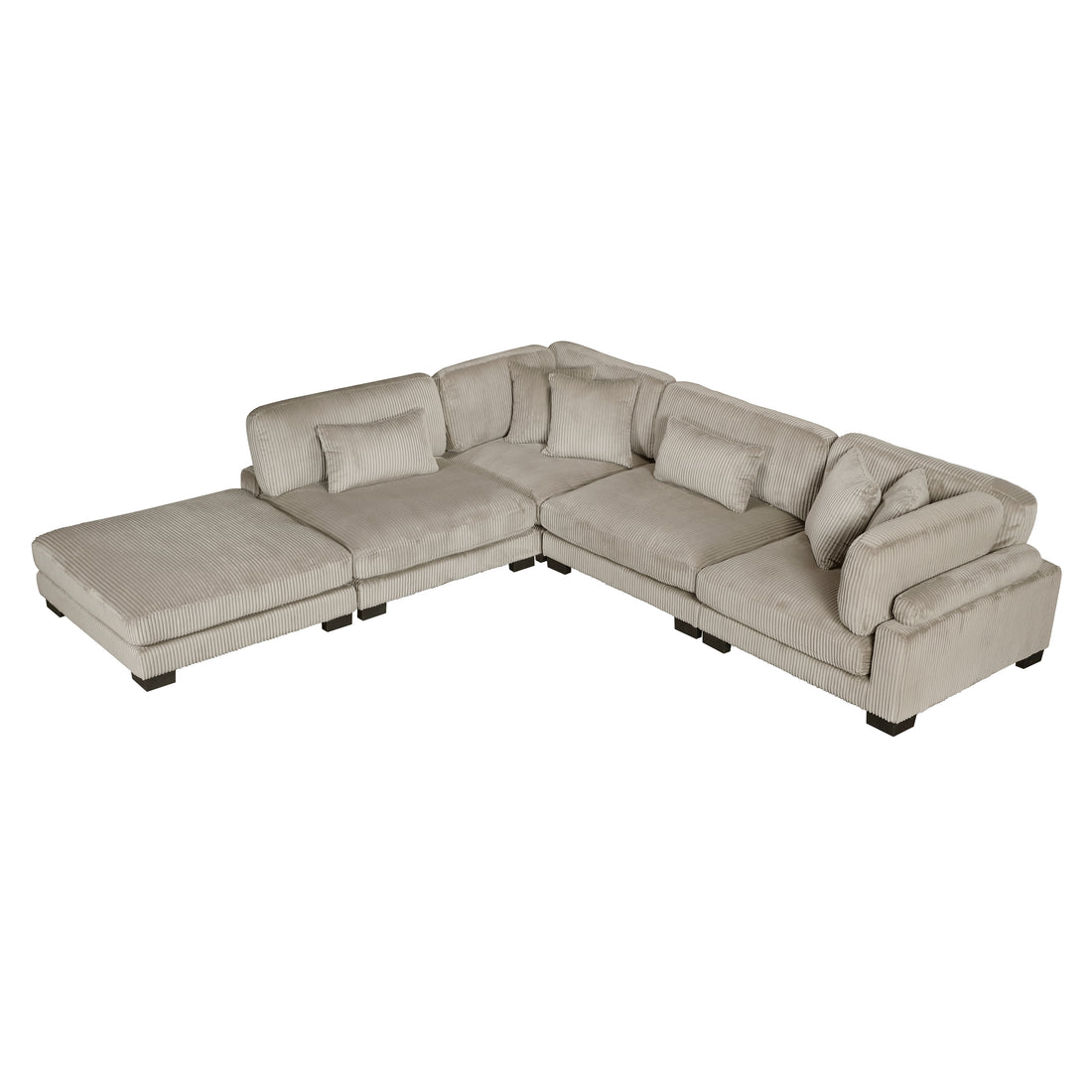 8555GB*5OT (5)5-Piece Modular Sectional with Ottoman - 8555GB*5OT